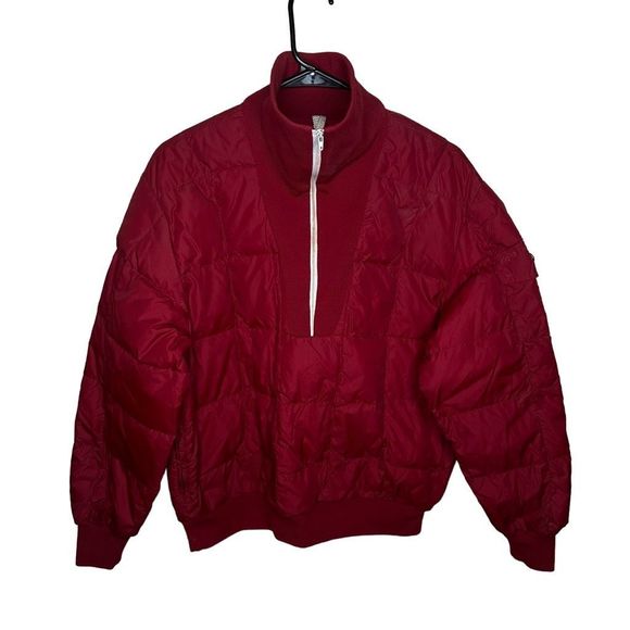 Vintage 80s Eddie Bauer 1/2 Zip Puffer Jacket Medium - Picture 1 of 5